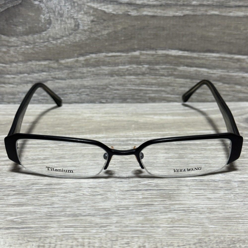 Vera Wang Eyeglasses Titanium Rectangle Frame 51-… - image 2